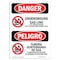 Signmission Safety Sign, OSHA Danger, 14" Height, Rigid Plastic, Underground Gas Line Call Custom Spanish OS-DS-P-1014-VS-1740 - alternate 1
